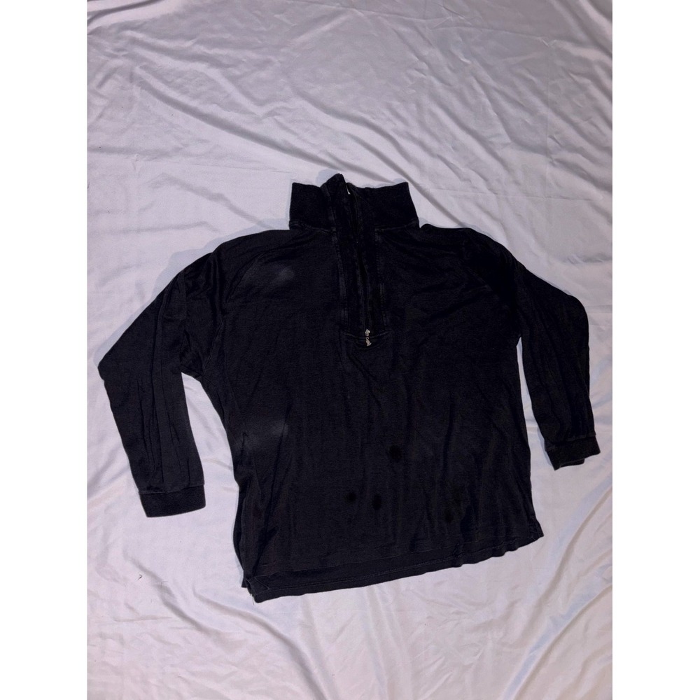 Givenchy For Singapore Airlines Sweater Mens Large Black Knit Trendy Quarter Zip